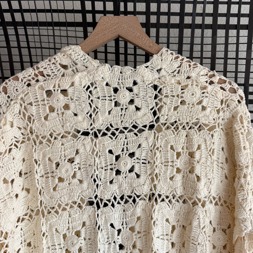 HOST PICK: Free People Ivory Crochet Duster Cardigan - Picture 8 of 11
